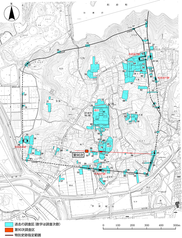 90次調査区位置図