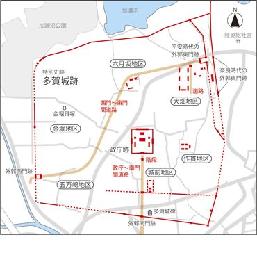 城内の様子を示した模式図