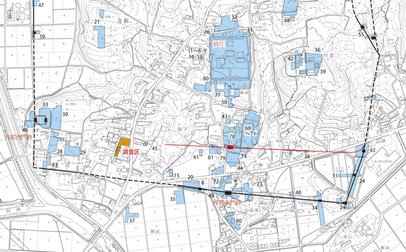 第84次調査区の位置