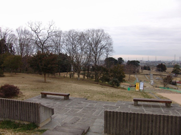 政庁から見た城前官衙地区写真　北から