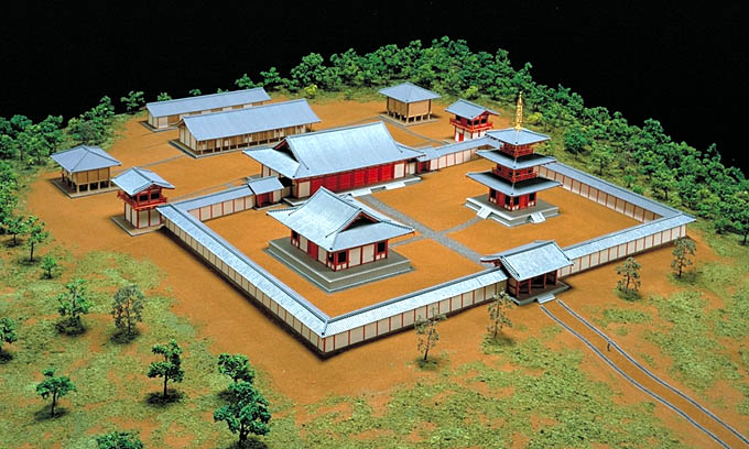 多賀城廃寺模型（南西より見る）